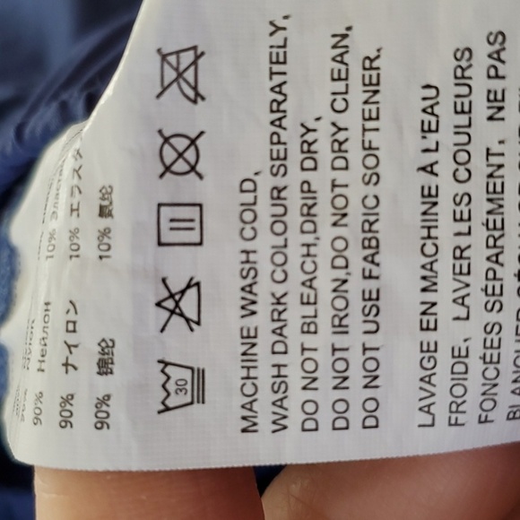 LDA navy convertible hiking pants/shorts rainbow 🌈 pocket zippers quick dry - Picture 11 of 11